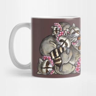 Sleeping pile of raccoons Mug